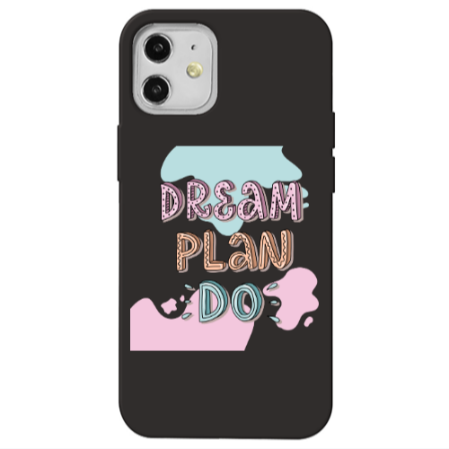 Apple iPhone 12 Dream Plan Do Black Colored Silicone TPU Θήκη