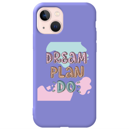 Apple iPhone 13 Dream Plan Do Purple Colored Silicone TPU Θήκη