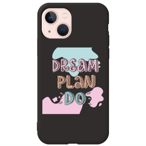 Apple iPhone 13 Dream Plan Do Black Colored Silicone TPU Θήκη