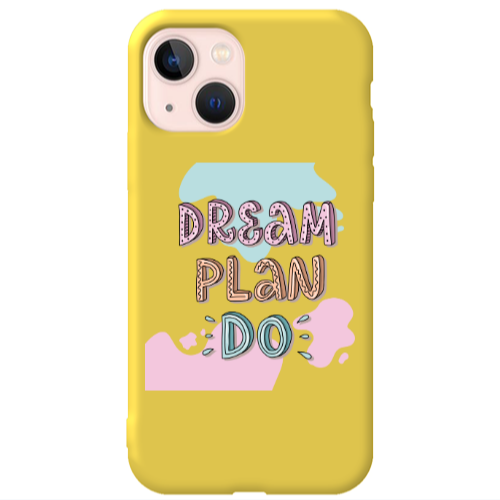 Apple iPhone 13 Dream Plan Do Yellow Colored Silicone TPU Θήκη