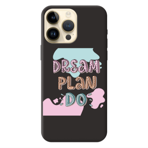 Apple iPhone 13 Pro Max Dream Plan Do Black Colored Silicone TPU Θήκη