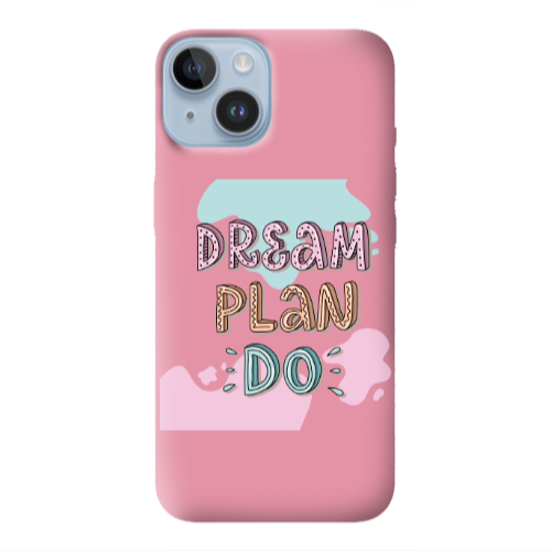 Apple iPhone 14 Plus Dream Plan Do Pink Colored Silicone TPU Θήκη