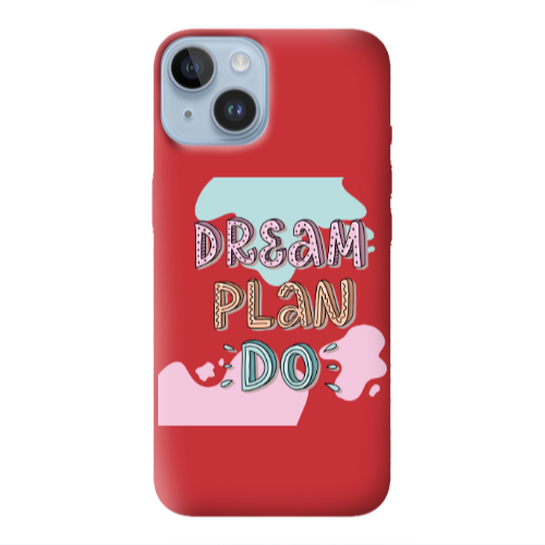 Apple iPhone 14 Plus Dream Plan Do Red Colored Silicone TPU Θήκη