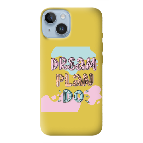 Apple iPhone 14 Plus Dream Plan Do Yellow Colored Silicone TPU Θήκη