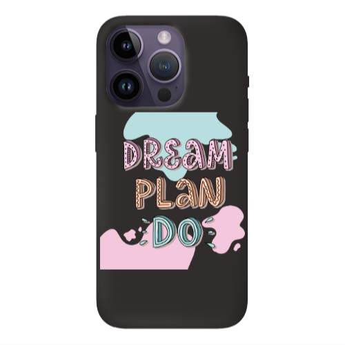 Apple iPhone 14 Pro  Dream Plan Do Black Colored Silicone TPU Θήκη