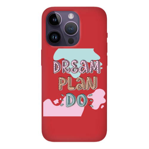 Apple iPhone 14 Pro  Dream Plan Do Red Colored Silicone TPU Θήκη