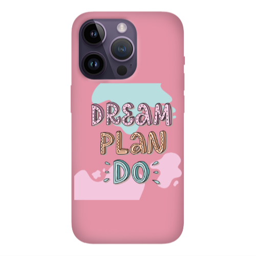 Apple iPhone 14 Pro Max Dream Plan Do Pink Colored Silicone TPU Θήκη