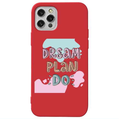 Apple iPhone 13 Pro Dream Plan Do Red Colored Silicone TPU Θήκη