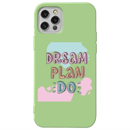 Apple iPhone 12 Pro Max Dream Plan Do Light Green Colored Silicone TPU Θήκη
