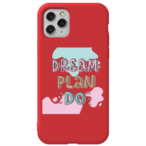 Apple iPhone 11 Pro Max Dream Plan Do Red Colored Silicone TPU Θήκη