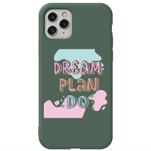 Apple iPhone 11 Pro Max Dream Plan Do Dark Green Colored Silicone TPU Θήκη