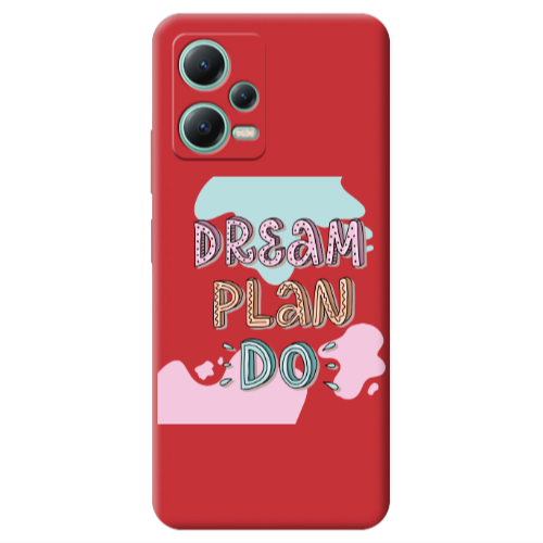Xiaomi Redmi Note 12 Pro 5G Dream Plan Do Red Colored Silicone TPU Θήκη