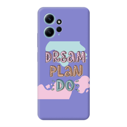 Xiaomi Redmi Note 12 4G Dream Plan Do Purple Colored Silicone TPU Θήκη