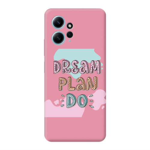 Xiaomi Redmi Note 12 4G Dream Plan Do Pink Colored Silicone TPU Θήκη