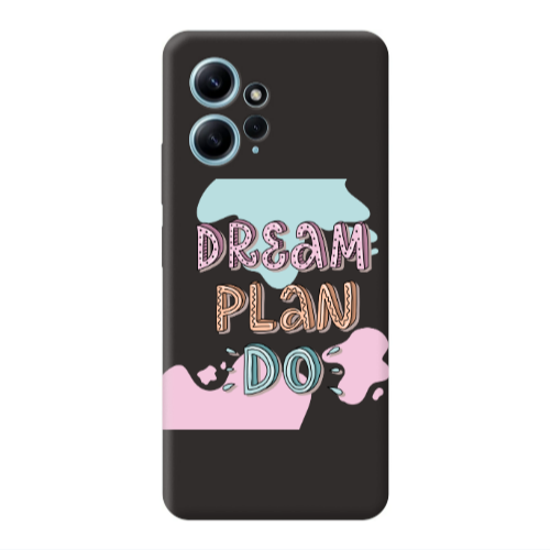 Xiaomi Redmi Note 12 4G Dream Plan Do Black Colored Silicone TPU Θήκη