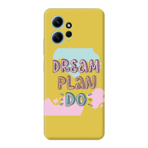 Xiaomi Redmi Note 12 4G Dream Plan Do Yellow Colored Silicone TPU Θήκη