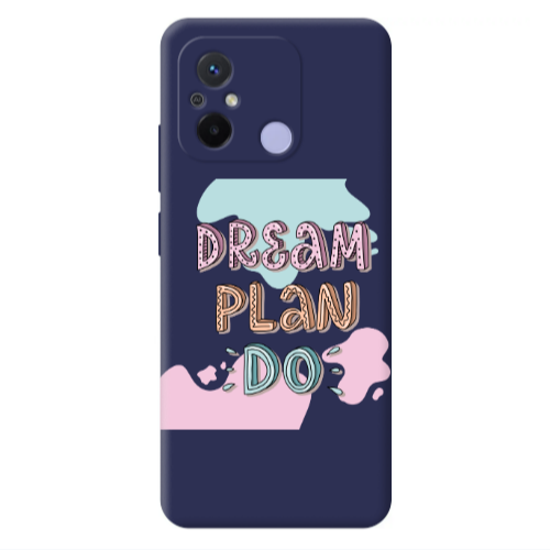 Xiaomi Redmi 12C Dream Plan Do Dark blue Colored Silicone TPU Θήκη