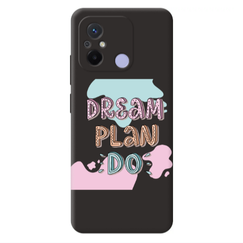 Xiaomi Redmi 12C Dream Plan Do Black Colored Silicone TPU Θήκη