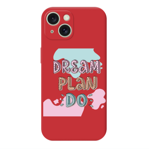 Apple iPhone 15 Dream Plan Do Red Colored Silicone TPU Θήκη