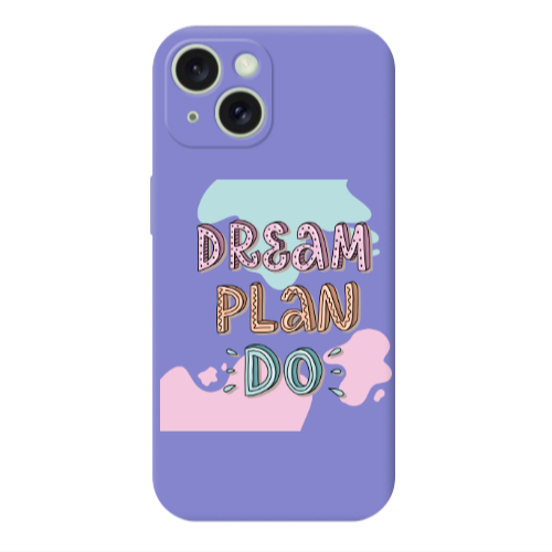 Apple iPhone 15 Plus Dream Plan Do Purple Colored Silicone TPU Θήκη