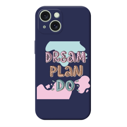 Apple iPhone 15 Plus Dream Plan Do Dark blue Colored Silicone TPU Θήκη