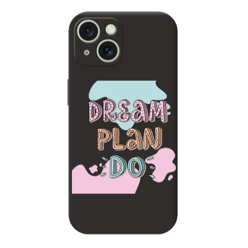 Apple iPhone 15 Plus Dream Plan Do Black Colored Silicone TPU Θήκη