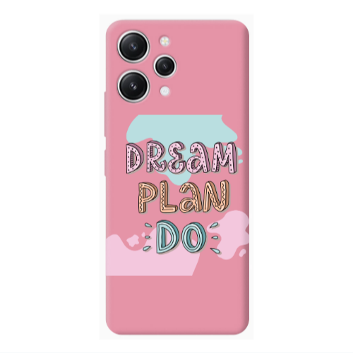 Xiaomi Redmi 12 Dream Plan Do Pink Colored Silicone TPU Θήκη