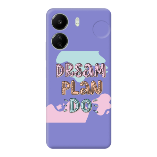 Xiaomi Redmi 13C Dream Plan Do Purple Colored Silicone TPU Θήκη
