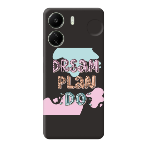 Xiaomi Redmi 13C Dream Plan Do Black Colored Silicone TPU Θήκη