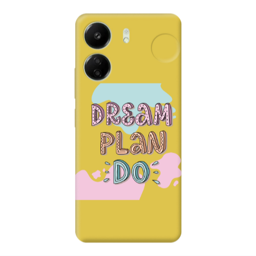 Xiaomi Redmi 13C Dream Plan Do Yellow Colored Silicone TPU Θήκη