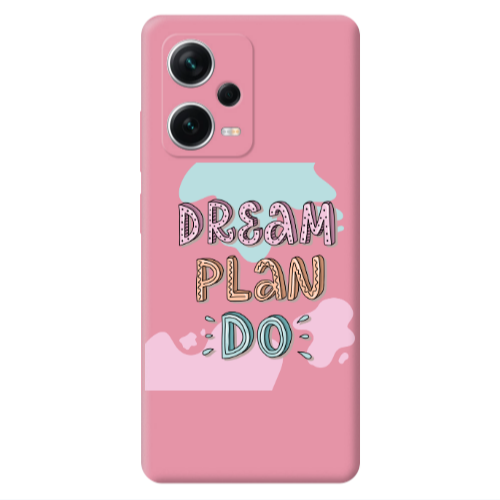 Xiaomi Poco X5 Dream Plan Do Pink Colored Silicone TPU Θήκη