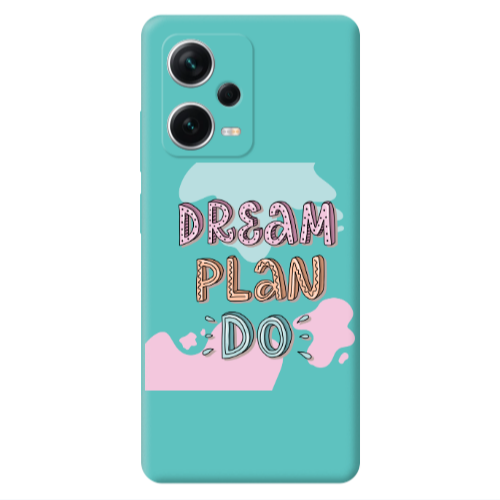 Xiaomi Poco X5 Dream Plan Do Turquoise Colored Silicone TPU Θήκη