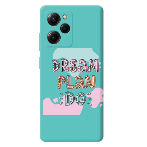 Xiaomi Poco X5 Pro Dream Plan Do Turquoise Colored Silicone TPU Θήκη