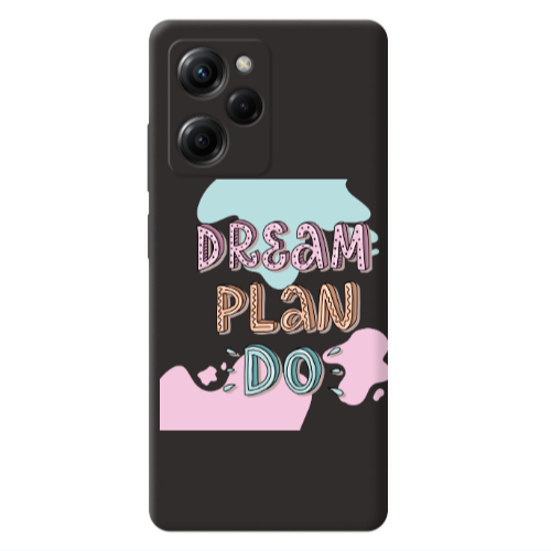 Xiaomi Poco X5 Pro Dream Plan Do Black Colored Silicone TPU Θήκη