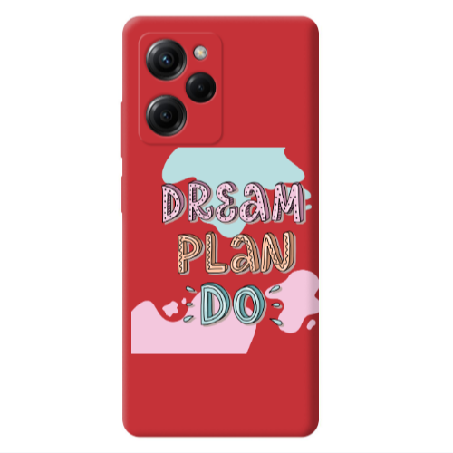 Xiaomi Poco X5 Pro Dream Plan Do Red Colored Silicone TPU Θήκη