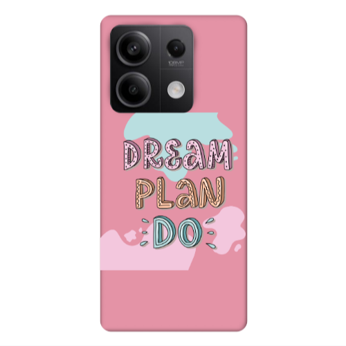 Xiaomi Redmi Note 13 5G Dream Plan Do Pink Colored Silicone TPU Θήκη