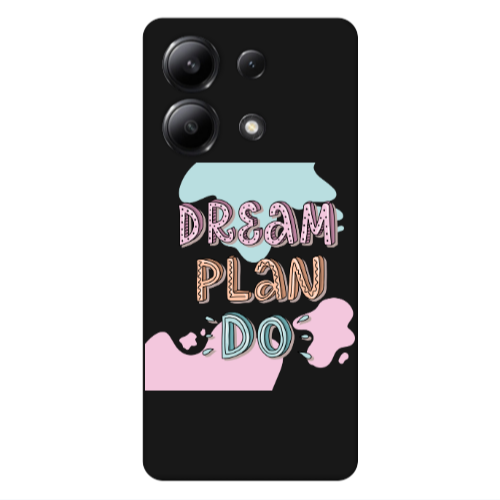 Xiaomi Redmi Note 13 4G Dream Plan Do Black Colored Silicone TPU Θήκη