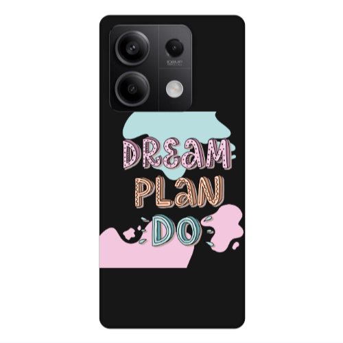 Xiaomi Redmi Note 13Pro 5G Dream Plan Do Black Colored Silicone TPU Θήκη