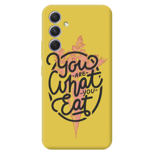 Samsung A36 You are What You Eat Yellow Colored Silicone TPU Θήκη