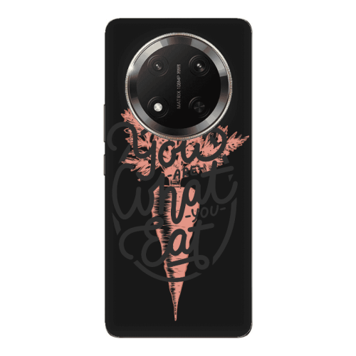 Honor Magic 7 Lite You are What You Eat Black Colored Silicone TPU Θήκη