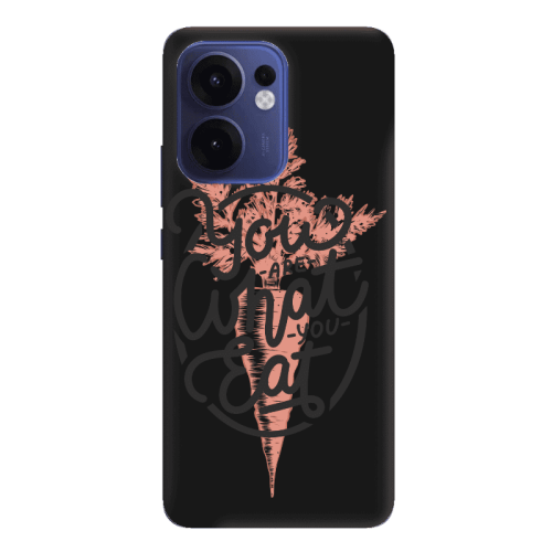 Oppo Reno 13 F You are What You Eat Black Colored Silicone TPU Θήκη