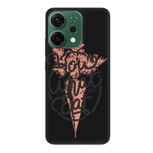 Oppo RENO 14 You are What You Eat Black Colored Silicone TPU Θήκη