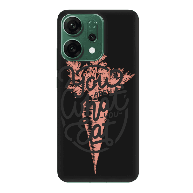 Oppo RENO 14 You are What You Eat Black Colored Silicone TPU Θήκη