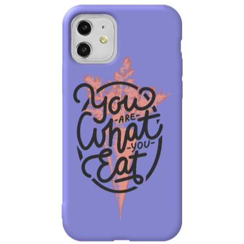 Apple iPhone 11  You are What You Eat Purple Colored Silicone TPU Θήκη