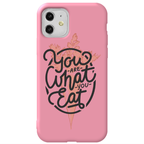 Apple iPhone 11  You are What You Eat Pink Colored Silicone TPU Θήκη