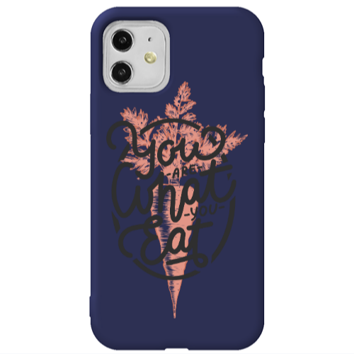 Apple iPhone 11  You are What You Eat Dark blue Colored Silicone TPU Θήκη