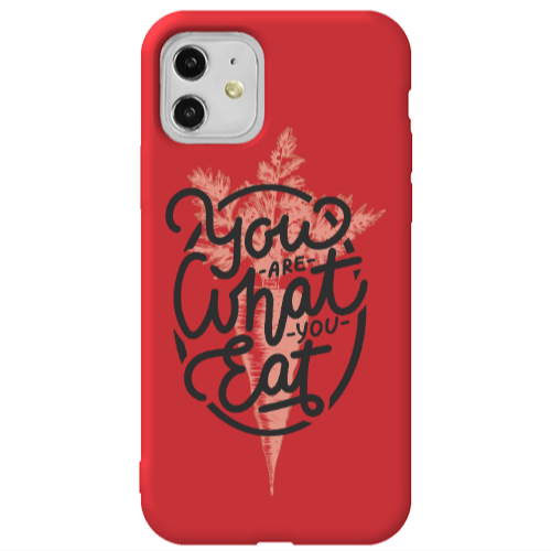 Apple iPhone 11  You are What You Eat Red Colored Silicone TPU Θήκη