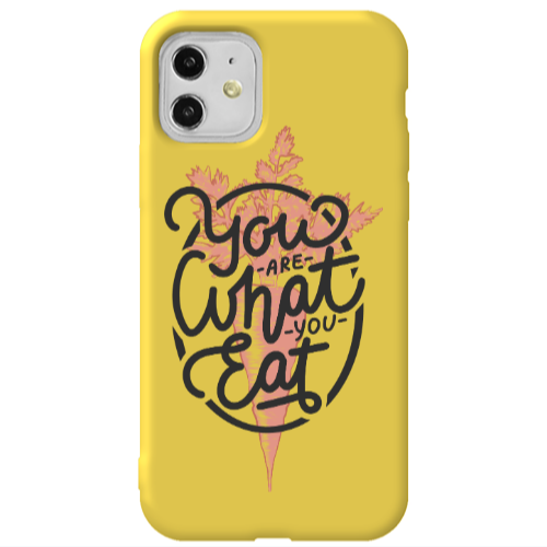 Apple iPhone 11  You are What You Eat Yellow Colored Silicone TPU Θήκη
