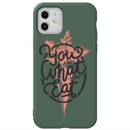 Apple iPhone 11  You are What You Eat Dark Green Colored Silicone TPU Θήκη