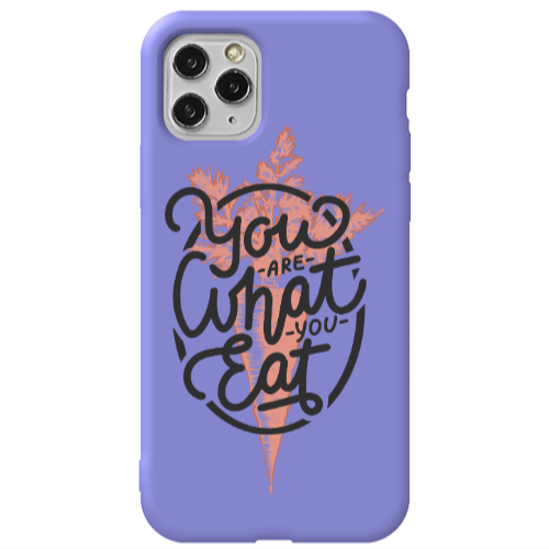 Apple iPhone 11 Pro You are What You Eat Purple Colored Silicone TPU Θήκη